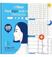 LitBear Pimple Patches for Face, 400 Counts Day and Night Acne Patches, Hydrocolloid Patches for ...