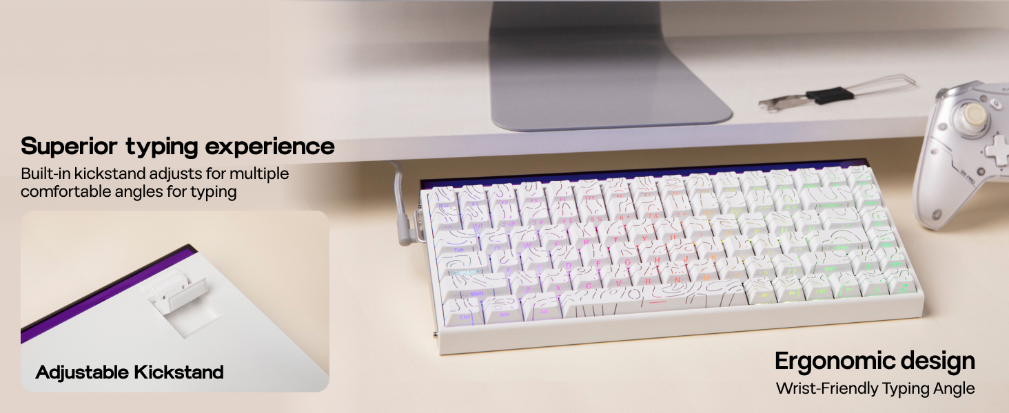 Hall Effect Keyboard with Neon RGB Light Box