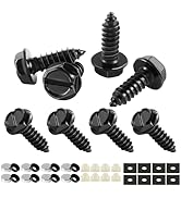 LivTee Rustproof License Plate Screws for Securing License Plates Frames and Covers on Cars and T...