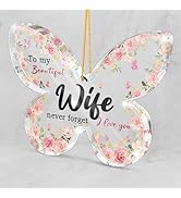 Pink Birthday Gifts for Wife, 1st Wedding, Butterfly Shaped Keepsake Decor, A Small Gift Suitable...