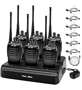 Walkie Talkies Rechargeable 2-Way Radios: MaxTalker MT-8S Walkie Talkie Earpiece with Mic, Two Wa...