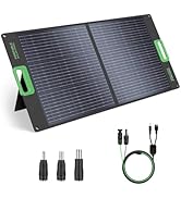 100W Portable Solar Panel for Power Station Generator, 20V Foldable Solar Cell Solar Charger with...