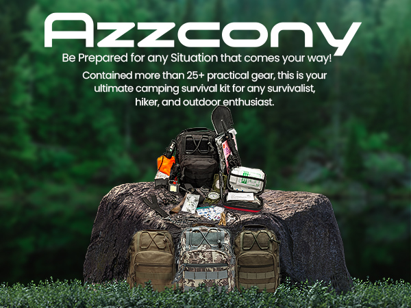 hunting outdoor Emergency backpack survival kits and gear for camping