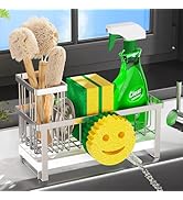 Sponge Holder for Kitchen Sink,Sink Caddy with Removable Dish Brush Holder,Self-Draining Kitchen ...