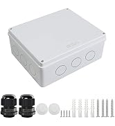 LeMotech Junction Box with Reserved Holes ABS Plastic Electrical Box IP65 Waterproof Dustproof Pr...