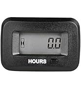 Jayron Digital LED Hour Meter Gauge AC/DC 5V to277V Voltage,Resettable Maintenance Interval Data ...