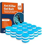 48 PCS Ant Killer Gel Bait Stations, Extra Strengthen Ant Bait Traps, Long-Lasting Effective Pest...