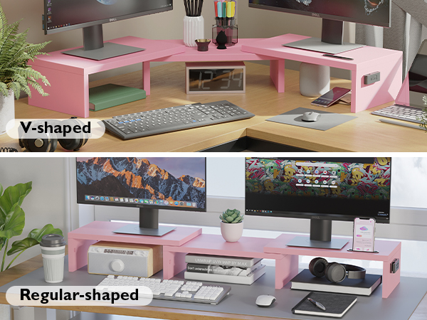 Dual Monitor Stand Riser