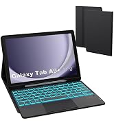 for Galaxy Tab A9+ 11 inch Case with Keyboard - 7 Color Backlit Detachable Tablet Keyboard Cover ...