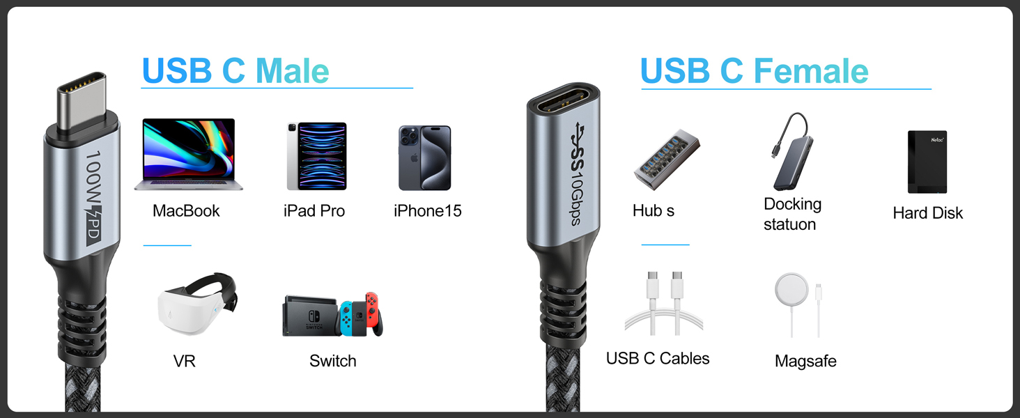 usb c extension cable