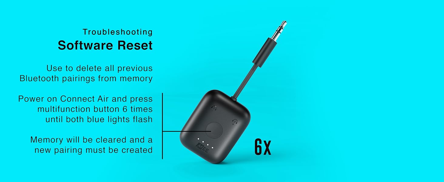 MEE audio Connect Air In-Flight Bluetooth Wireless Audio Transmitter Adapter for AirPods
