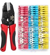 Sopoby Crimping Tool For Heat Shrink Connectors with 300PCS Marine Grade Heat Shrink Wire Connect...