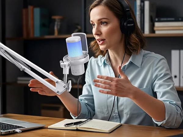 wireless gaming microphone with BA20 boom arm