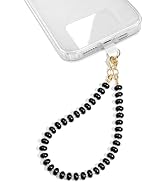 Lostars Natural Stone Beaded Phone Wrist Strap, Handmade phone charm with Tether Tab, Detachable ...