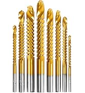 Titanium Coated HSS Twist Drill Bits - 8Pcs 3-10mm Serrated Grooving Cutting Carpenter Side Cutti...