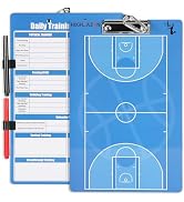 HIGHRAZON Magnetic Basketball Coaches Clipboard, White Double-Sided Dry Erase Coach Board, Tactic...