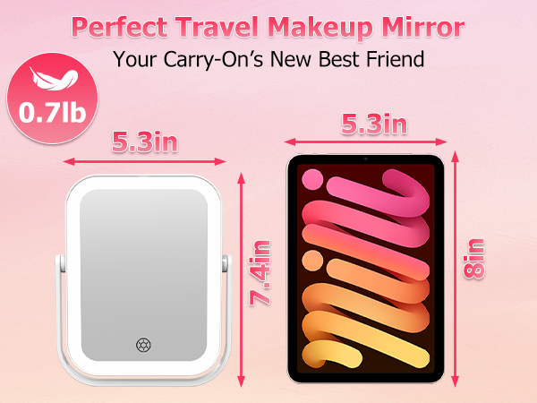 30x magnifying mirror with light