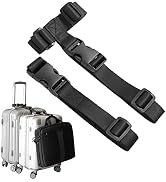 Luggage Straps,Two Add a Bag Suitcase Strap Belt,Adjustable Travel Attachment Accessories for Con...