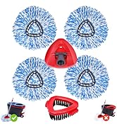 Wa.IE Jiemi Professional 6-Piece Set Compatible with O-Ceda RinseClean: 4 Microfiber Mop Heads + ...