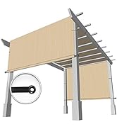 Windscreen4less 8’ x 12’ Universal Replacement Shade Cover Canopy for Pergola Patio Porch Privacy...