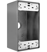Weatherproof Outlet Box – Metal Outdoor Electrical Box, Waterproof Die-Cast Metal, Threaded Knock...