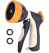 LASOCUHOO Hose Nozzle, Garden Hose Nozzle with 9 Adjustable Spray Patterns, Water Hose Nozzle for...