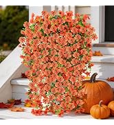 Doxcore Artificial Hanging Flowers for Outdoors, 6PCS Faux Silk Artificial Flowers for Outdoors, ...