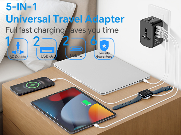 universal travel adapter worldwide international fast charging