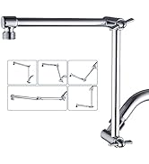 BRIGHT SHOWERS Brass Shower Arm Extender for Rain and Handheld Shower Head, 14 Inch Universal Sho...
