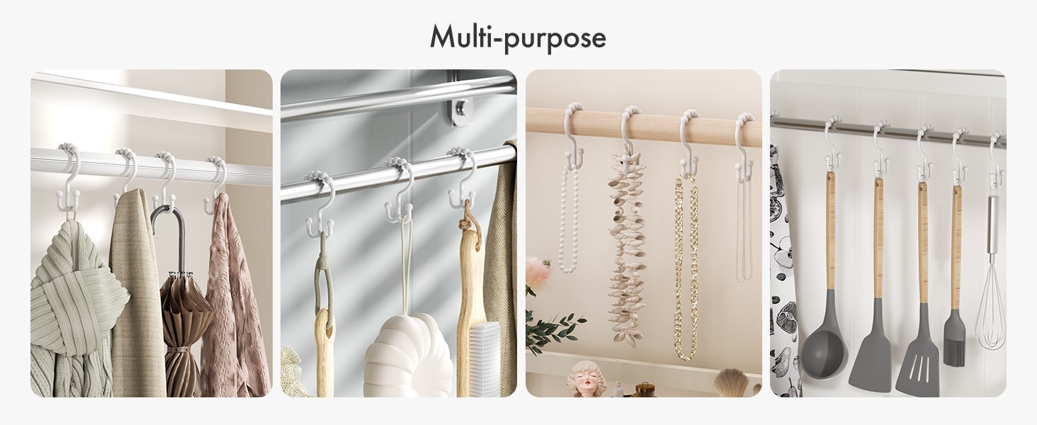 White Shower Curtain Hooks
