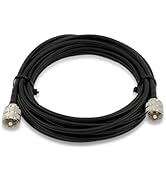 fmuser 20ft RG58 Coaxial Cable, PL259 UHF Male to Male 50 Ohm CB Coax Cable for CB Radio, Ham Rad...