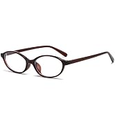 LJCZKA Oval Blue Light Blocking Glasses for Women Men Retro Small Oval Frame Y2K Cat Eye Computer...