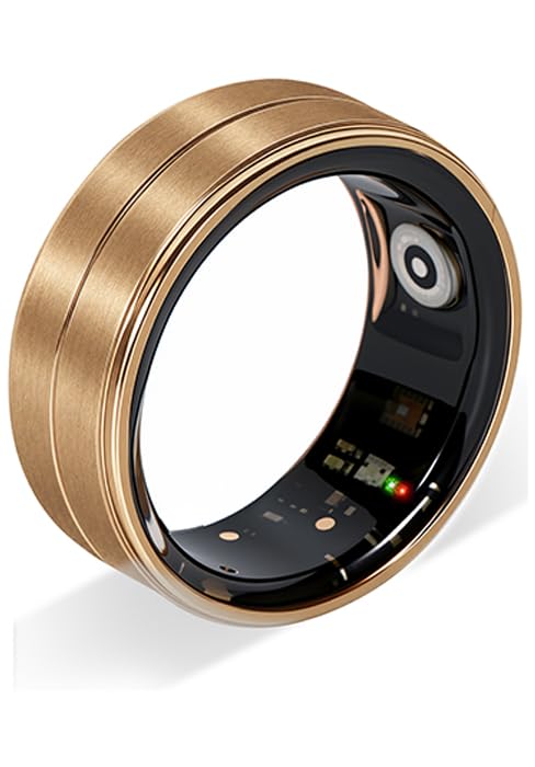 Smart Ring for Women Fitness Ring Health Ring, No Subscriptio Gold 8# | IP68 Waterproof Health Tr...