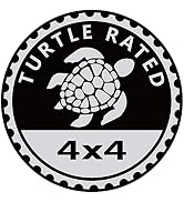 Turtle Badge Rated Car Emblem, 4 x 4 Metal Automotive Badge 3D Metal Cars Badges Emblems Round Em...