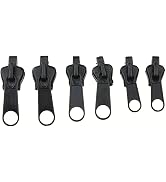 6Pcs Black Fix Zip Puller, Zip Slider Repair Instant Kit, Instant Zipper Set, Fix Zipper Removabl...