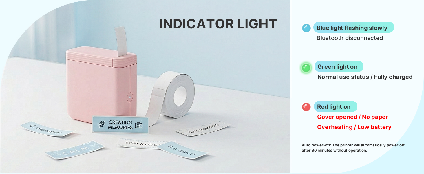 Label Maker with Indicator Light