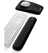 Vaydeer Ergonomic Mouse Pad & Keyboard Wrist Rest Set – Black, Soft Memory Foam Mouse Pad with Wr...