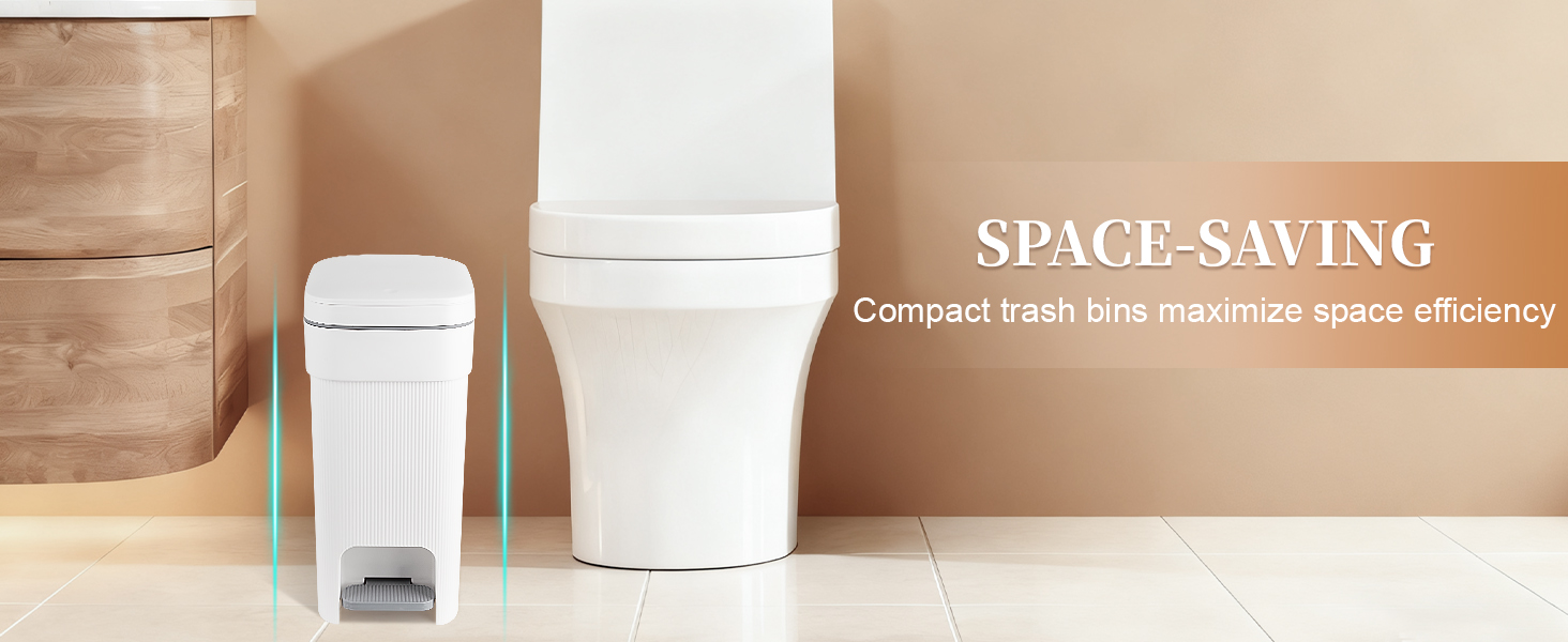 narrow slim trash can, Compact trash bins maximize space efficiency space-saving