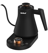 Onlicuf Gooseneck Electric Kettle with 7 Presets & ±1°F Precision Temperature Control, Pour Over ...