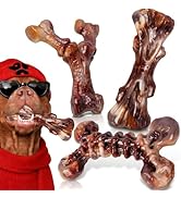 Kseroo Dog Toys for Aggressive Chewers - 3 Pack Bacon Flavored Indestructible Dog Toy, Big Tough ...
