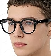 blue light glasses round frame