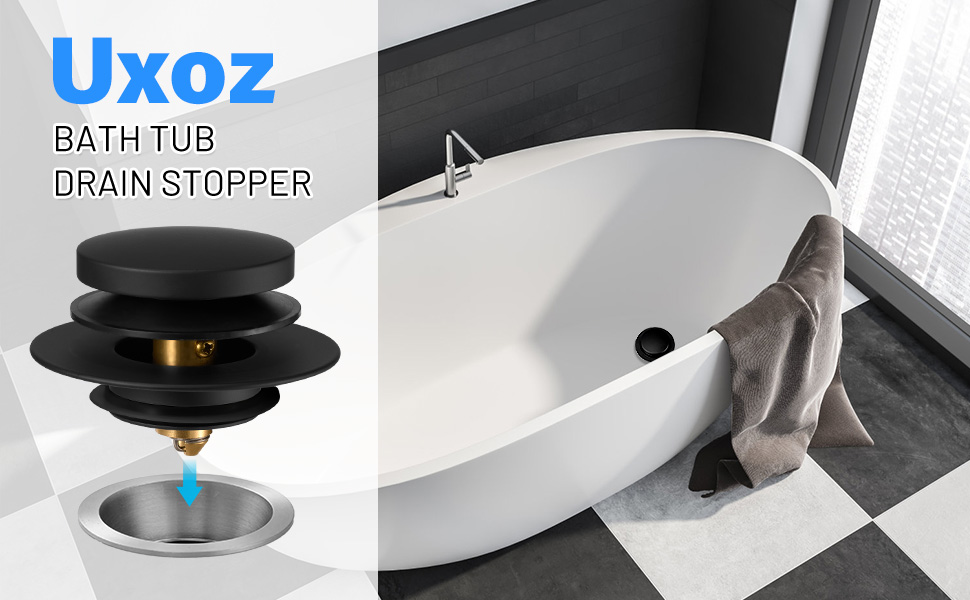 Bathtub Drain Stopper Black