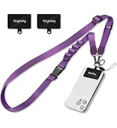 Icycay Phone Lanyard Crossbody, Purple Cell Phone Lanyard for Around The Neck Adjustable Phone St...