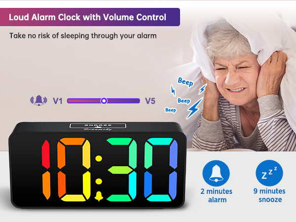 rgb alarm clock for heavy sleepers