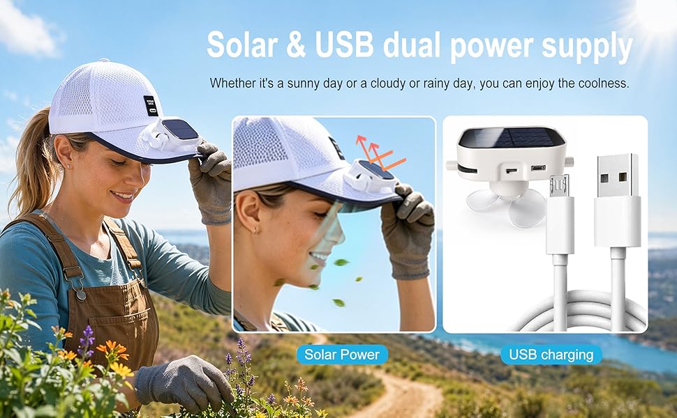 Solar + USB dual power supply