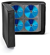 SANWA 240 Capacity CD Case, Blu Ray Case Holder, Movie Music Media Disc Wallet, Hardshell DVD VCD...