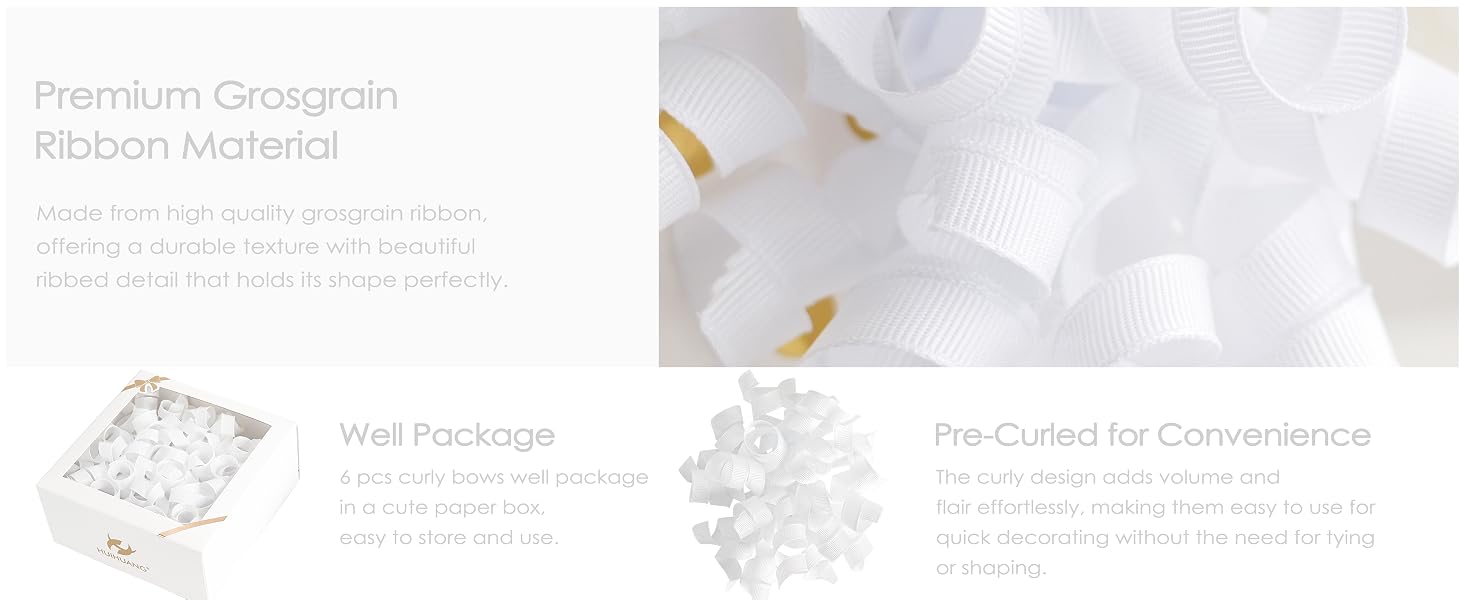white gift bows