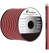 TYUMEN 100FT 18 Gauge 2pin 2 Color Red Black Cable Hookup Electrical Wire LED Strips Extension Wi...