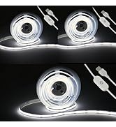 UVTaoYuan Led Strip Lights 5V USB 6.56ft/2m 640 LEDs Touch stepless Dimmable USB COB LED Strip Li...