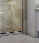 Frameless Double Sliding Glass Shower Door Portofino